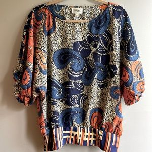 Floral Dolman Sleeve Blouse